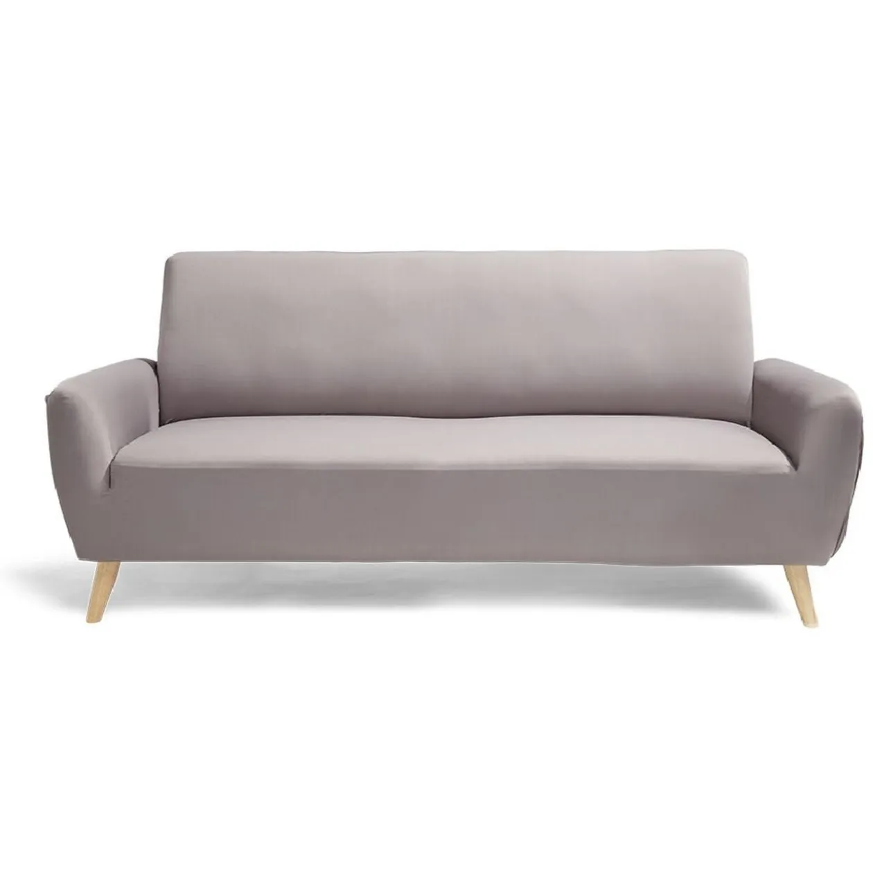Protège canapé extensible 3 places uni gris 195 à 230 cm