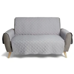 Protège canapé 2 places L223xH179cm molleton gris foncé