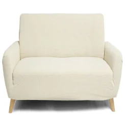 Protège fauteuil extensible L90x145cm velours côtelé beige < Gifi Online