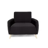 Protège fauteuil extensible L90-145cm noir