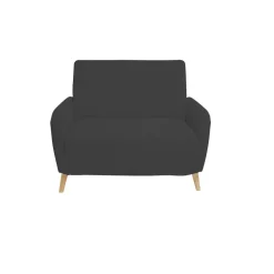 Protège fauteuil extensible L90x145cm velours côtelé gris foncé < Gifi Sale