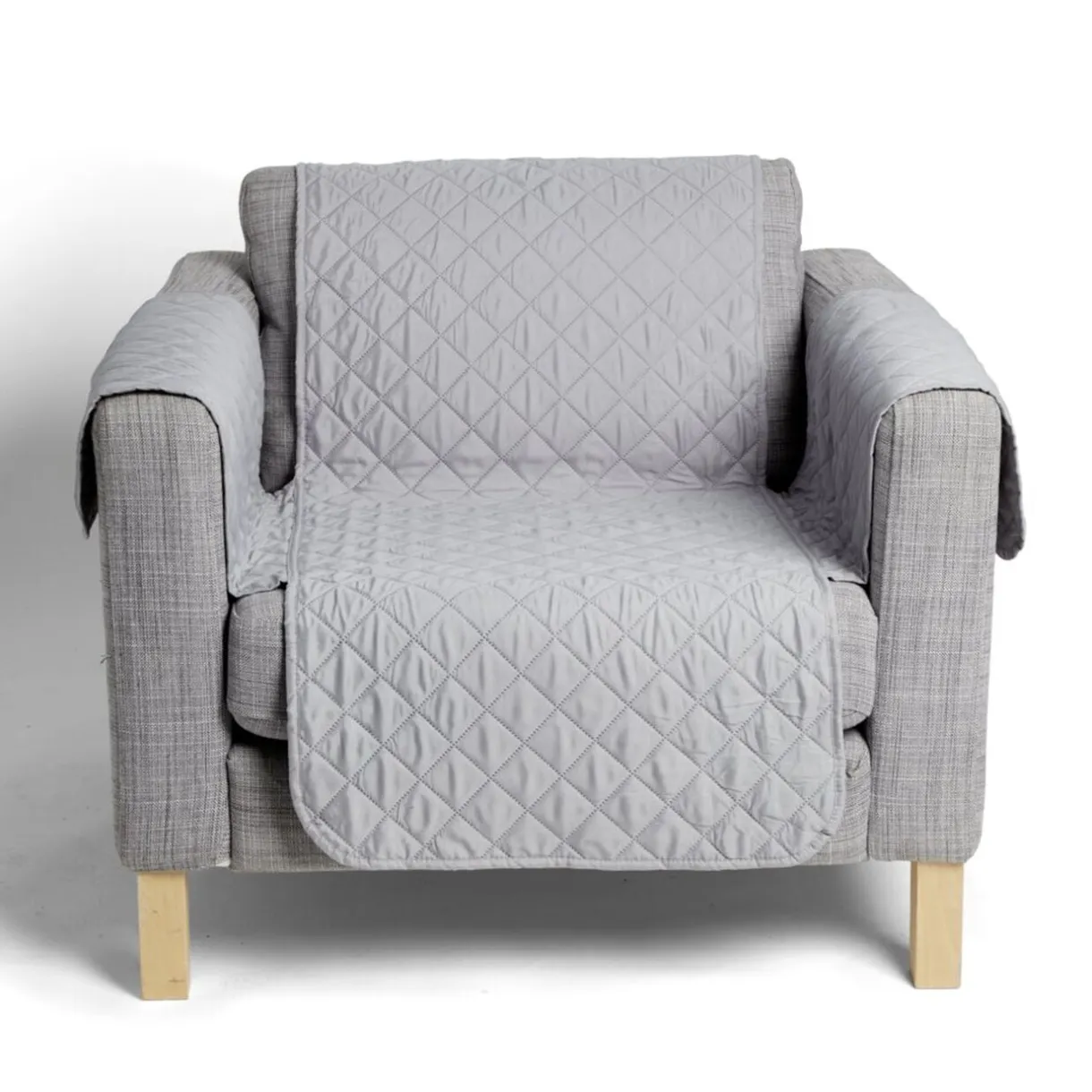 Protège fauteuil L165xH179cm molleton gris foncé < Gifi