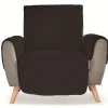 Protège fauteuil noir 1 place 165x179cm < Gifi Discount