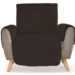 Protège fauteuil noir 1 place 165x179cm < Gifi Discount