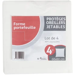 Protège oreiller jetable blanc x4 < Gifi Discount