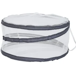 Protège plat rétractable filet tissu x2 - polyester Ø30xH14cm < Gifi