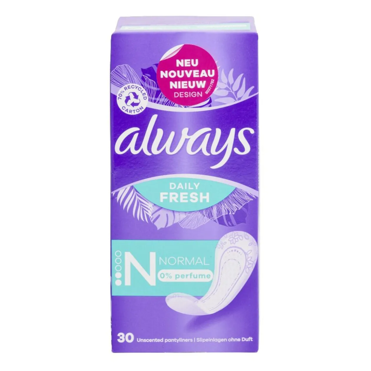 Protège slip Always Normal sans parfum x30