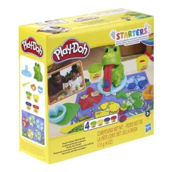 Pâte à modeler Play-Doh 4 pots avec moule et grenouille < Gifi Discount