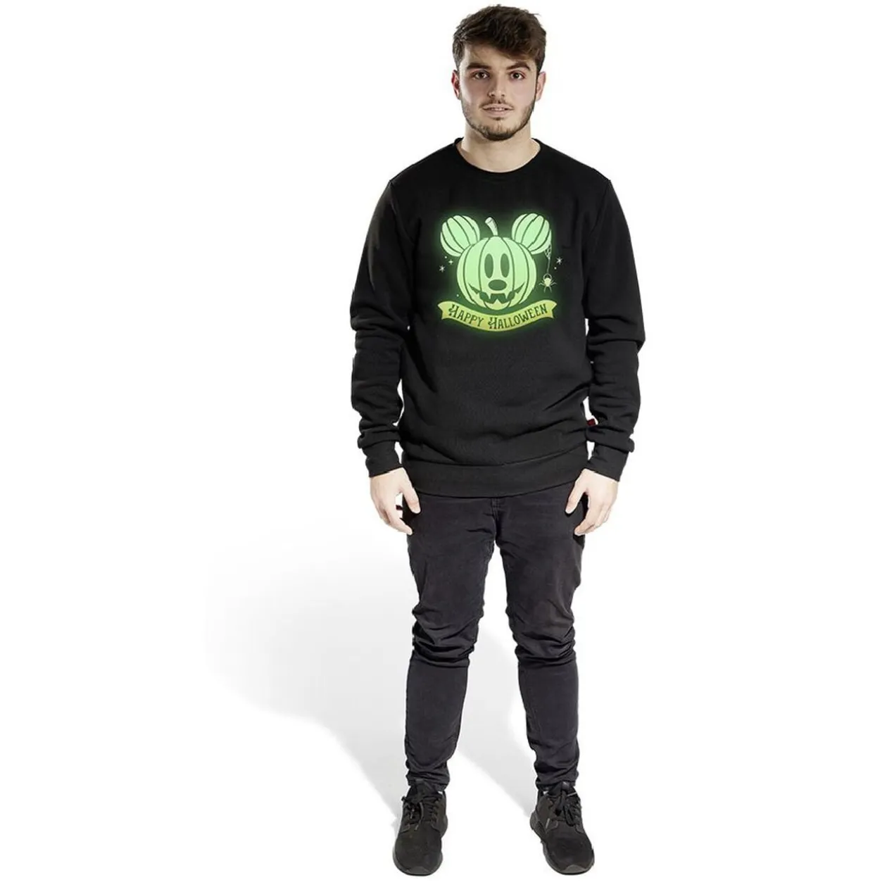 Pull adulte Disney Halloween Mickey phosphorescent - Taille M