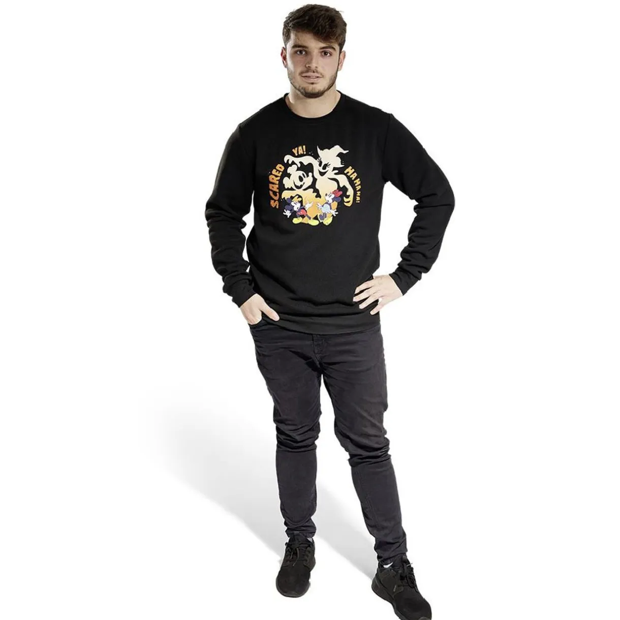 Pull adulte Disney Halloween Mickey phosphorescent - Taille M < Gifi Discount