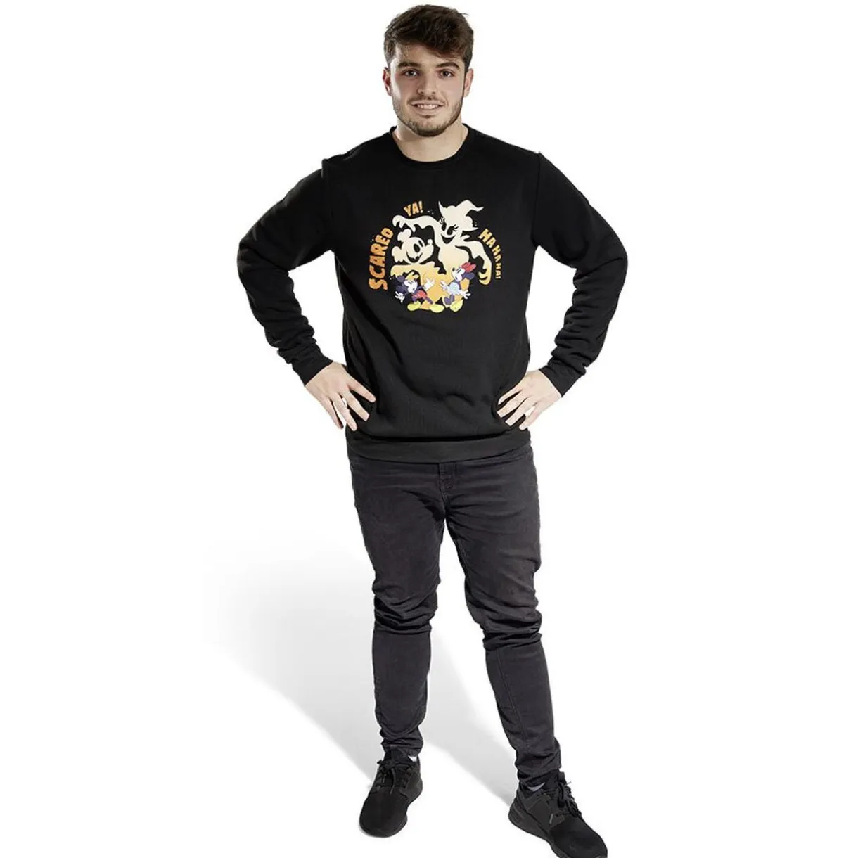 Pull adulte Disney Halloween Mickey phosphorescent - Taille L < Gifi Online