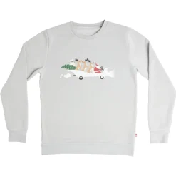 Pull de Noël homme voiture rennes et Père Noël - M/L/XL