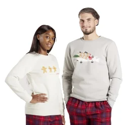 Pull de Noël homme voiture rennes et Père Noël - M/L/XL