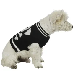 Pull motif tête de mort déguisement Halloween pour chien Taille M