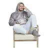 Pull plaid à capuche 70xH80cm avec chaussettes assorties motif fun (2 modèles) < Gifi Discount