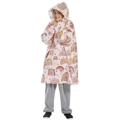 Pull plaid à capuche 63xH75cm - 2 modèles arc-en-ciel ou dinosaure < Gifi Hot