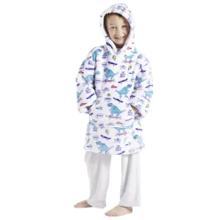 Pull plaid enfant motif renne ou dinosaure Taille unique - 2 modèles