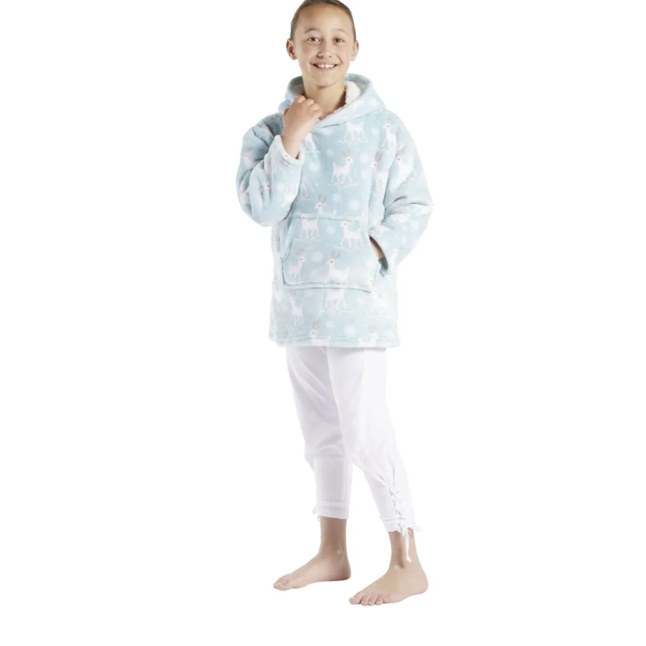 Pull plaid enfant motif renne ou dinosaure Taille unique - 2 modèles