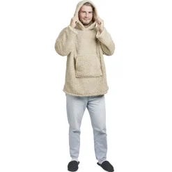 Pull plaid teddy adulte à capuche 70xH80cm (2 modèles)
