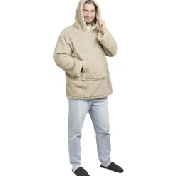 Pull plaid teddy adulte à capuche 70xH80cm (2 modèles)