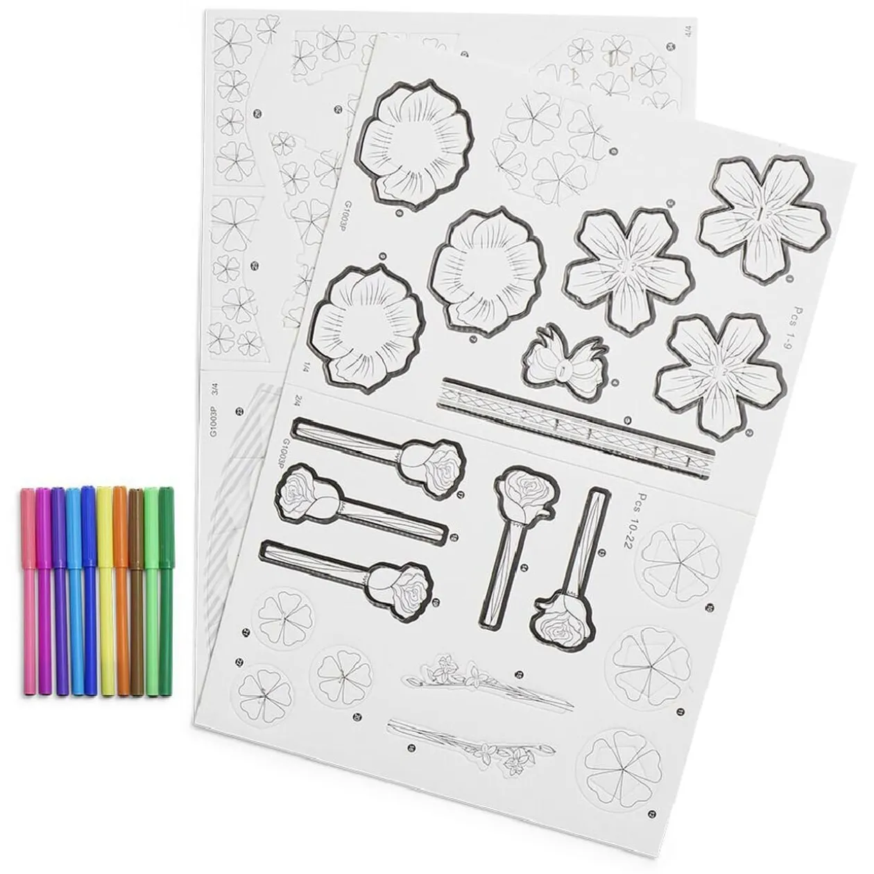 Puzzle 3D à colorier 4en1