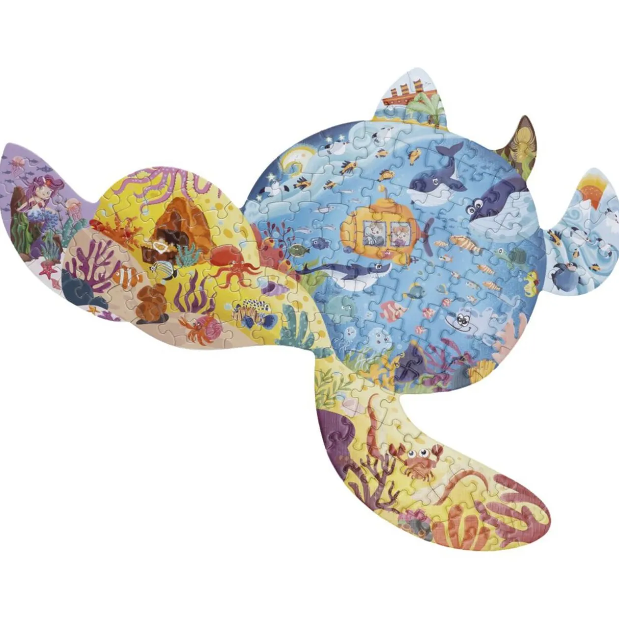 Puzzle enfant forme animaux 80à200 pièces carton (4 modèles)