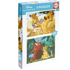 Puzzle enfant x2 Disney Le roi lion 48 pièces recto-verso < Gifi
