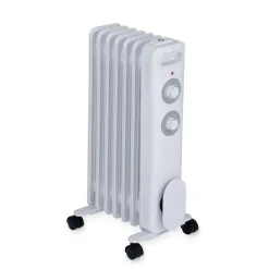 Radiateur bain d'huile à roulettes blanc 1500W Homday 3 niveaux de chaleur < Gifi Sale