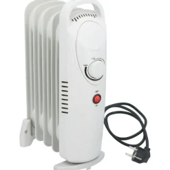 Radiateur bain d'huile 650W Alpina métal blanc 24x14xH39cm