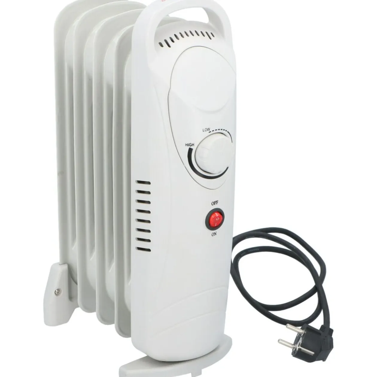 Radiateur bain d'huile 650W Alpina métal blanc 24x14xH39cm