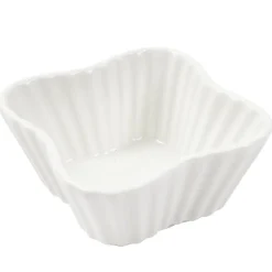 Ramequin carré céramique contour texturé blanc 7,5x7,5xH3,5cm < Gifi New