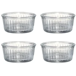 Ramequin individuel verre transparent x4