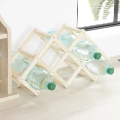 Range bouteille pliable en bois 5 cases 45x12,5xH24cm < Gifi Best