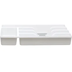 Range couvert blanc fond silicone gris 5 compartiments < Gifi Hot