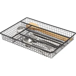 Range couvert pour tiroir grillage en fer noir < Gifi