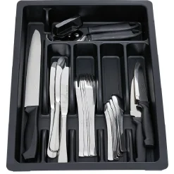 Range couverts extensible plastique noir