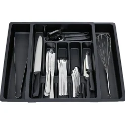 Range couverts extensible plastique noir