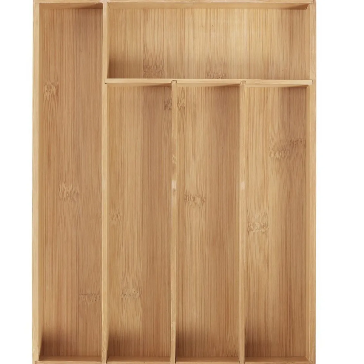 Range couverts organisateur 5 compartiments en bambou 34x24xH4cm < Gifi Outlet