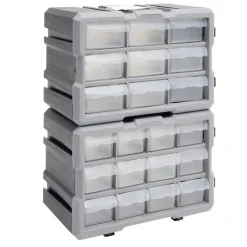 Rangement bricolage modulable plastique gris 9 casiers 28x17xH16cm < Gifi Clearance