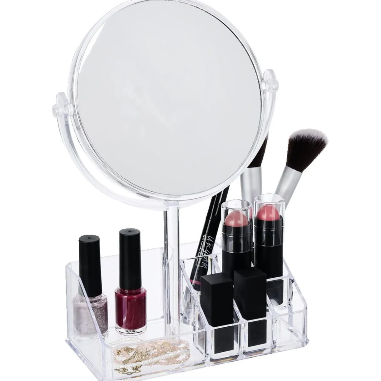 Rangement cosmétique miroir 9 compartiments 20x15xH5cm < Gifi Clearance