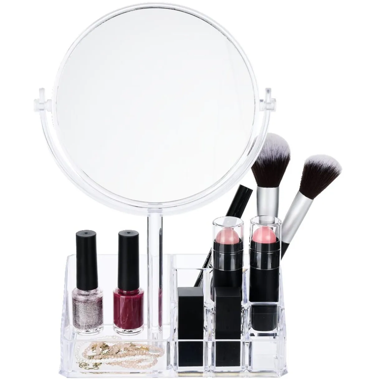 Rangement cosmétique miroir 9 compartiments 20x15xH5cm < Gifi Clearance