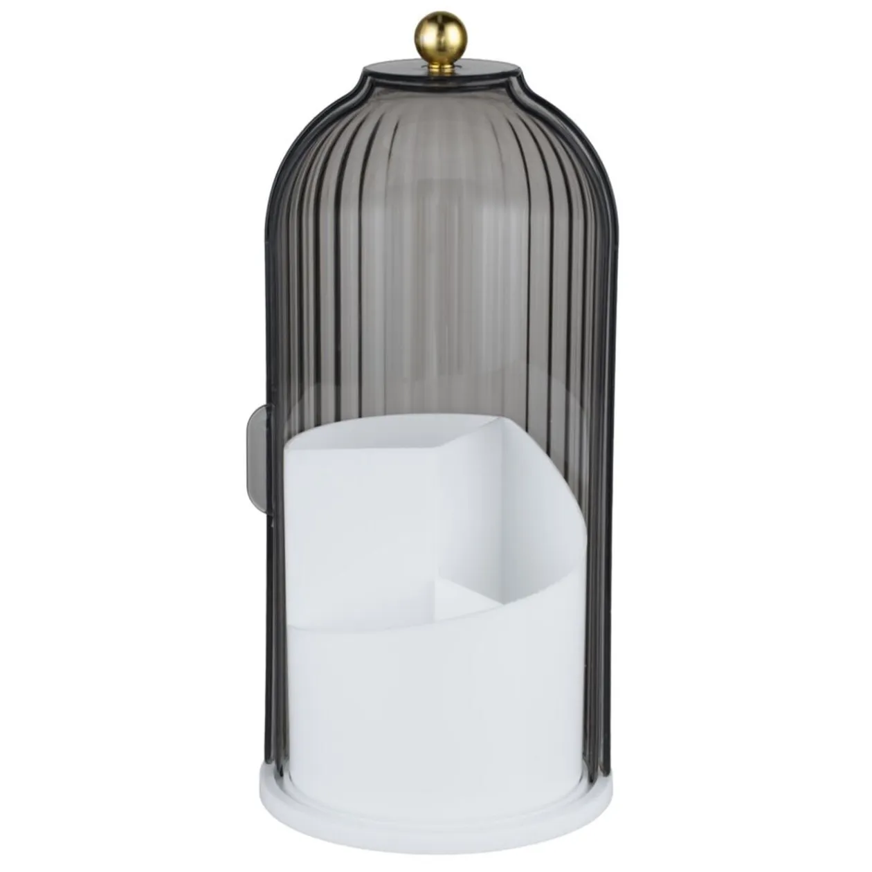 Rangement cosmétique ouverture pivotante rotation 360°C Ø12xH27cm