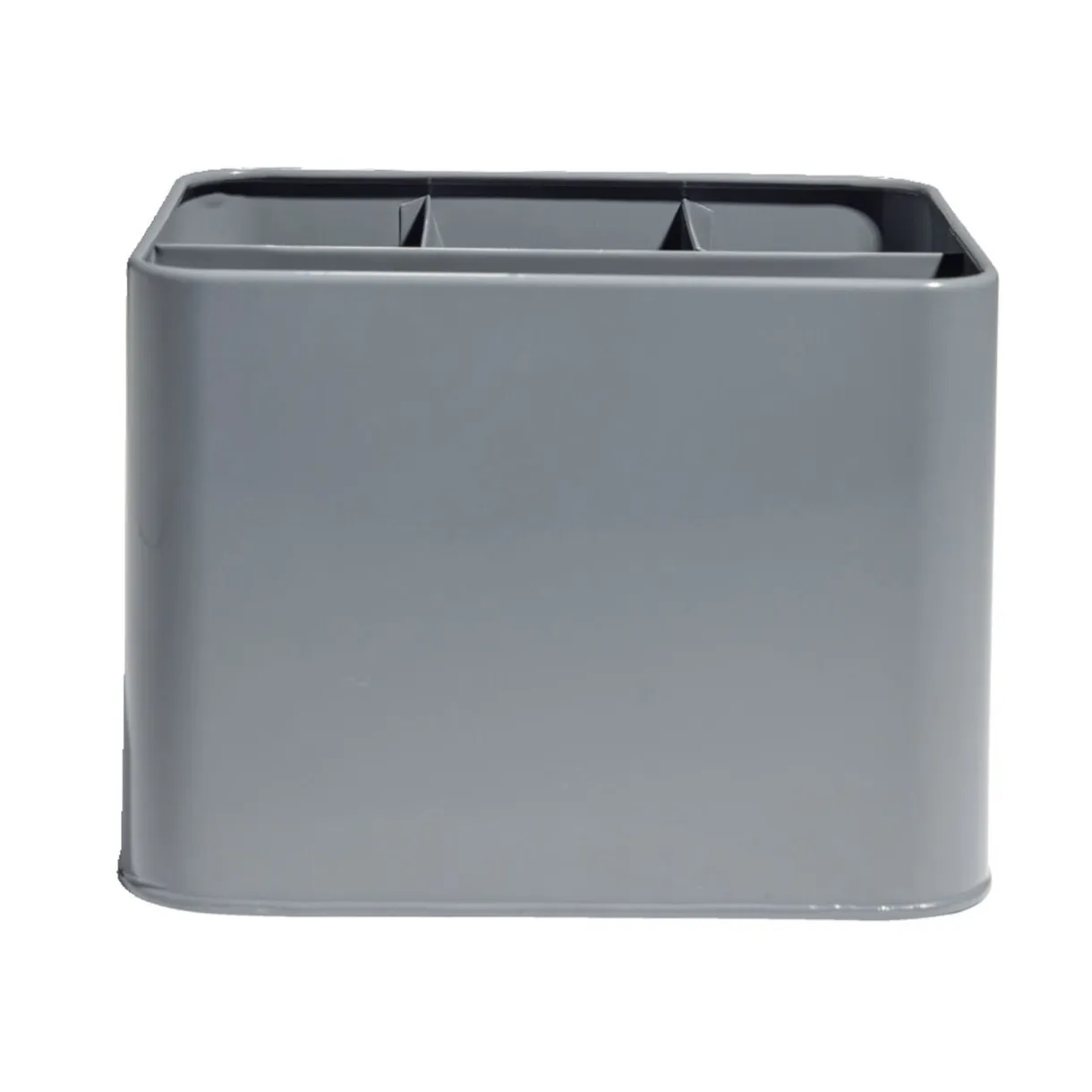 Rangement couverts fer gris 17x13xH12cm < Gifi Best