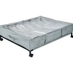 Rangement dessous de lit 12 compartiments souple à roulettes 76x60xH20cm