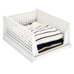Rangement dressing superposable coulissant blanc grand modèle