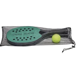Raquette de plage padel plastique x2 avec 1 balle caoutchouc (3 pièces)