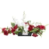 Raquette fleur artificielle L80cm rouge et blanc < Gifi Sale