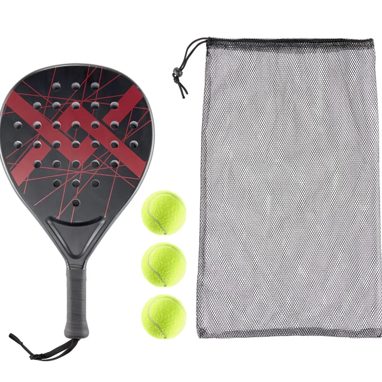 Raquette padel avec 3 balles 25,5x46cm < Gifi New