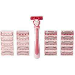 Rasoir femme avec 20 recharges 3 lames