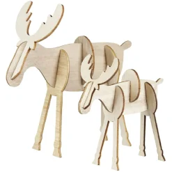 Renne de Noël en bois à assembler x2 < Gifi Outlet